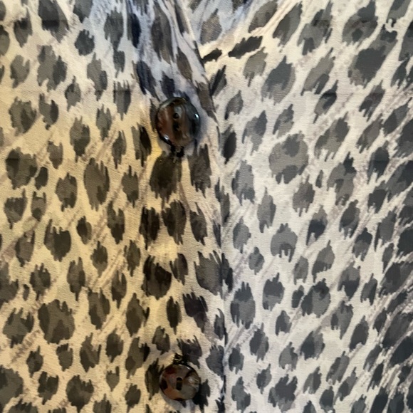 🔥HP🔥Sheer Animal Print Blouse - Picture 2 of 4